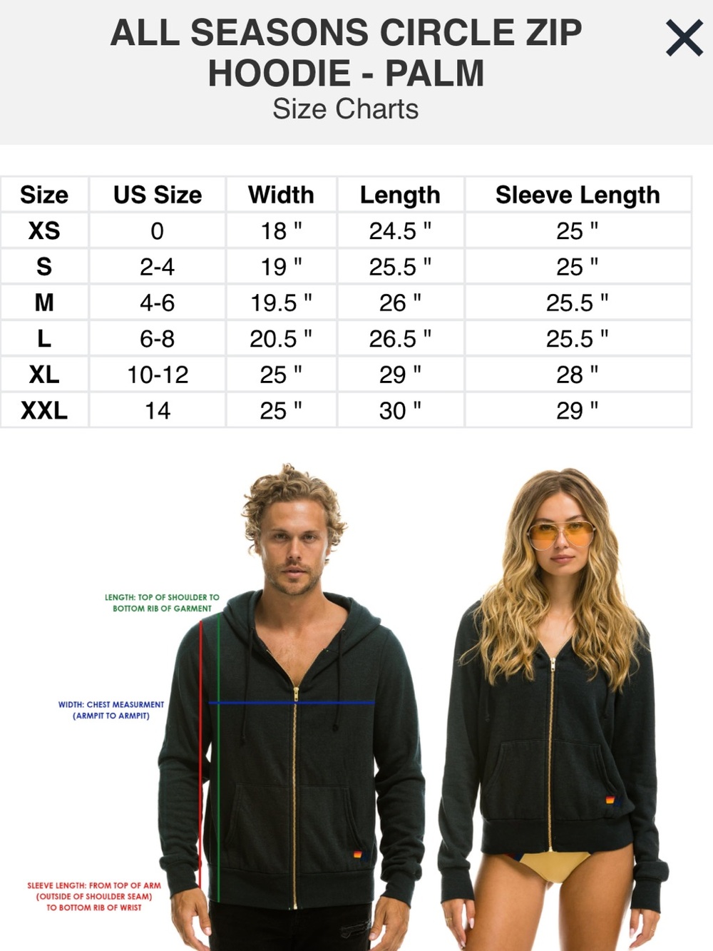Aviator Nation All Seasons Circle Zip Hoodie - Unisex - Palm - Picture 5 of 16
